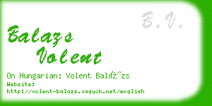 balazs volent business card